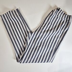 Brandy Melville Pants Womens 24 Waist Gray White Striped Made In Italy Old Money